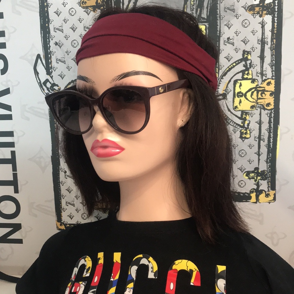 New Authentic Gucci GG0636SK 003 Brown Gradient Cat-Eye Sunglasses